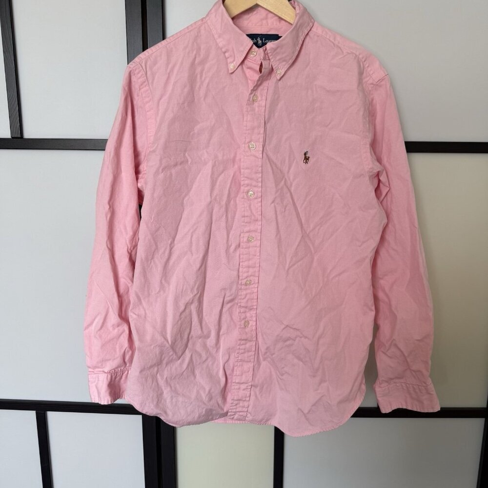 Polo Ralph Lauren Shirt Mens 16 34/35 Pink Pony Preppy Classic Quiet Luxury